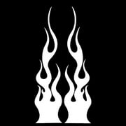 CENL DIY Flame Vinyl Decal Sticker Waterproof For Car Motorcycle Gas Tank Fende 15cm